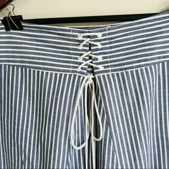 T Tahari Irena stripes prints midi skirt off shoulder top sets - Picture 8 of 15